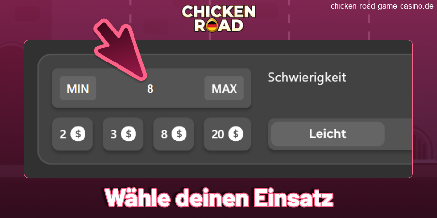 Einsatz in Chicken Road 2 DE wählen