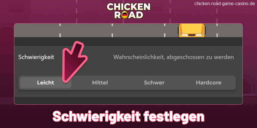 Schwierigkeitsgrad in Chicken Road 2 Deutschland wählen