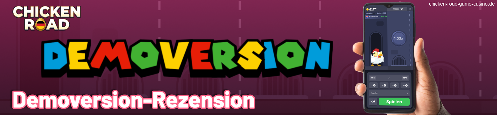 Testversion der Chicken Road App für Deutsche