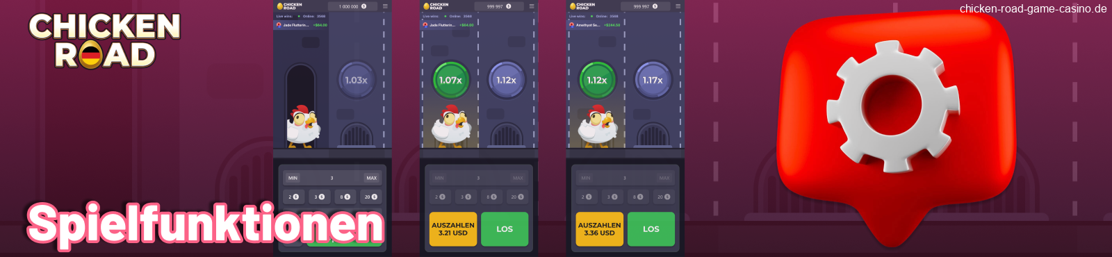 Funktionen der Chicken Road DE App